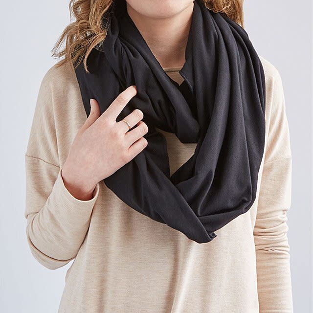 <a href="https://fave.co/2LPRBOA" target="_blank" rel="noopener noreferrer">A travel pillow</a> that doubles as an infinity scarf is perfect for the person who can never rest on flights. They won&rsquo;t have a bulky pillow encroaching into their already limited space and ruining their style. <a href="https://fave.co/2LPRBOA" target="_blank" rel="noopener noreferrer">Get it from Uncommon Goods</a>.