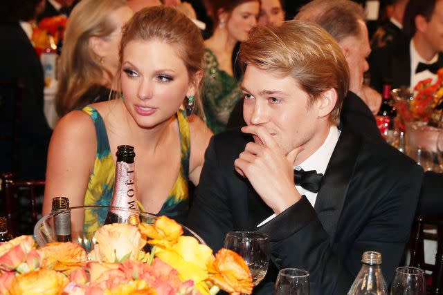 <p>Christopher Polk/NBC/NBCU Photo Bank</p> Taylor Swift and Joe Alwyn at the 77th Annual Golden Globe Awards