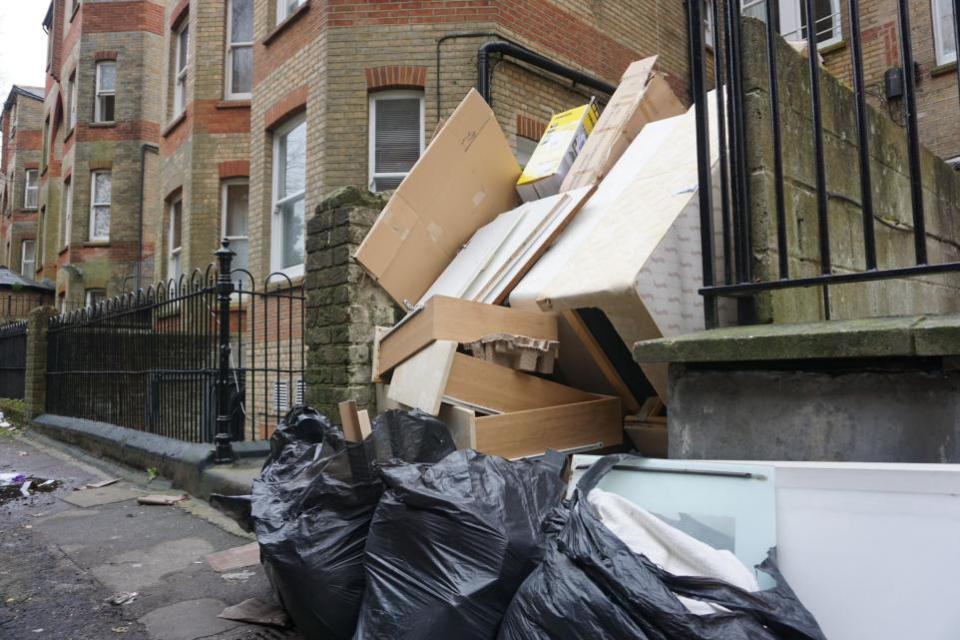 Bournemouth Echo: A flytipping site located behind the Dalkeith Arcade in Bournemouth.