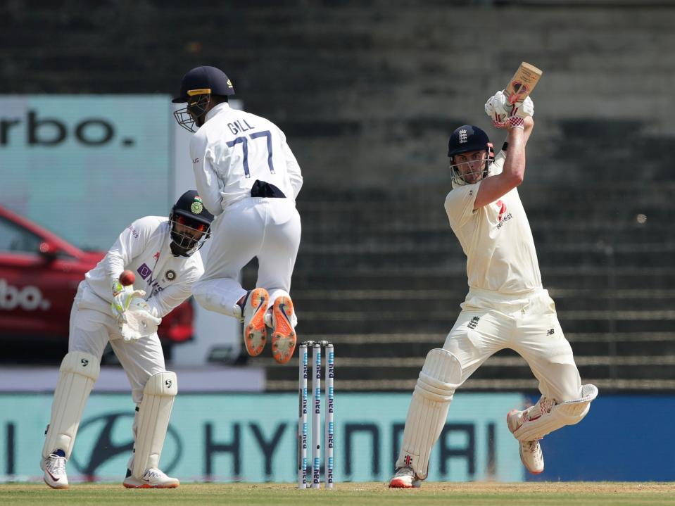 <p>Dom Sibley of England scoring a boundary during day one</p> (ECB)