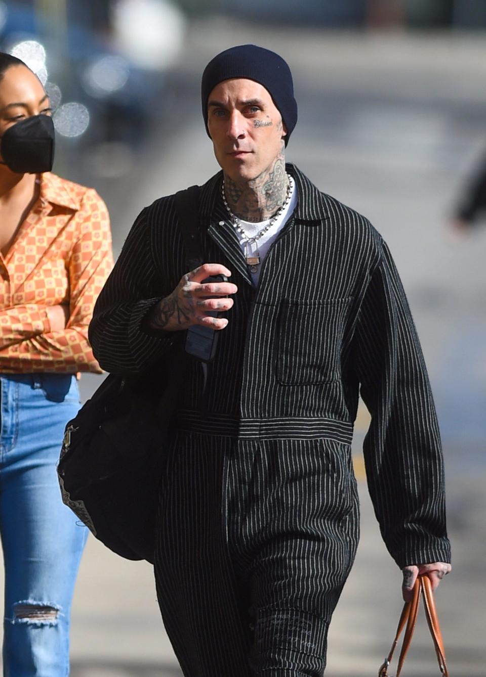 Travis Barker at Jimmy Kimmel Live