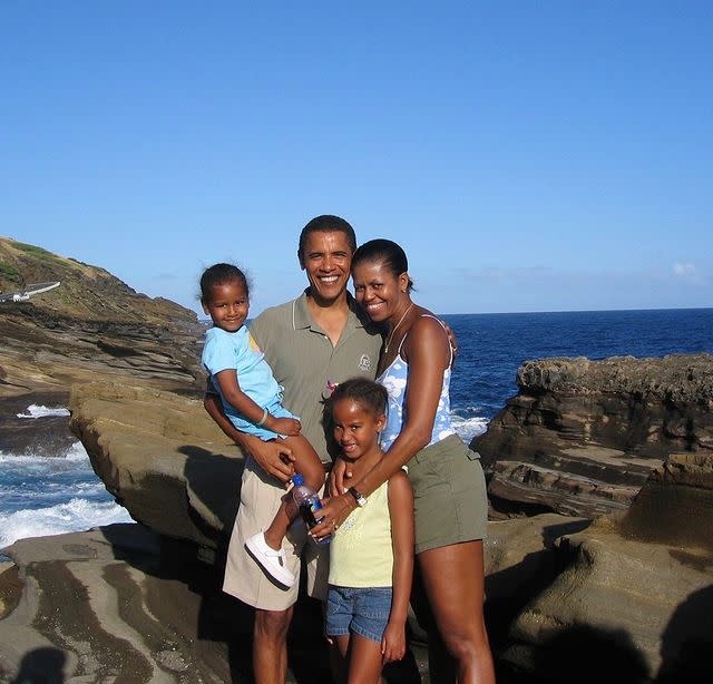 <p>Posting a throwback photo from a family vacation, Michelle wished her husband a happy birthday, <a href="https://www.instagram.com/p/CDd_BMrA0hW/" rel="nofollow noopener" target="_blank" data-ylk="slk:captioning the sweet pic;elm:context_link;itc:0;sec:content-canvas" class="link ">captioning the sweet pic</a>, "Happy birthday to my favorite guy. Here's to all the good days, blue skies and new adventures to come." </p>