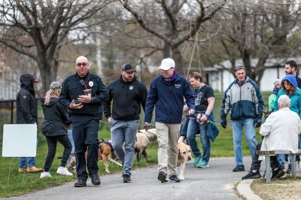 The second annual Purple Paws Walk, an event aimed at raising money and awareness about pets trapped in domestic violence situations, will take place at Pulaski Dog Park in Gardner on Saturday, April 27, from 9:30 a.m. to noon.