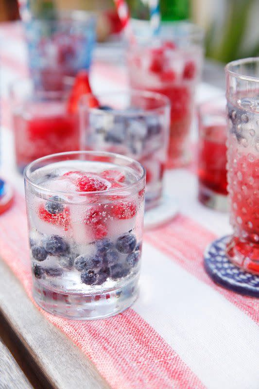 4th of July Fruit Ice Drinks