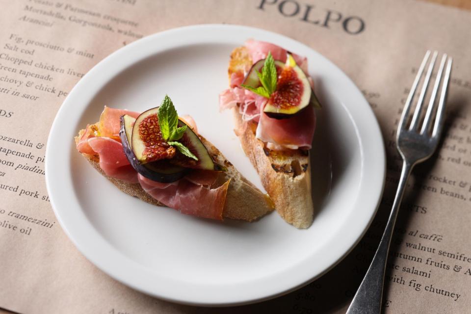 Fig, Prosciutto and Mint at Polpo