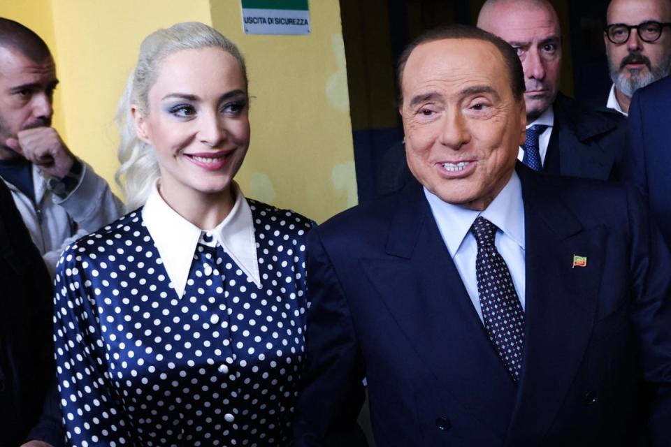 Silvio Berlusconi with his partner Marta Fascina  (ANSA/AFP via Getty Images)