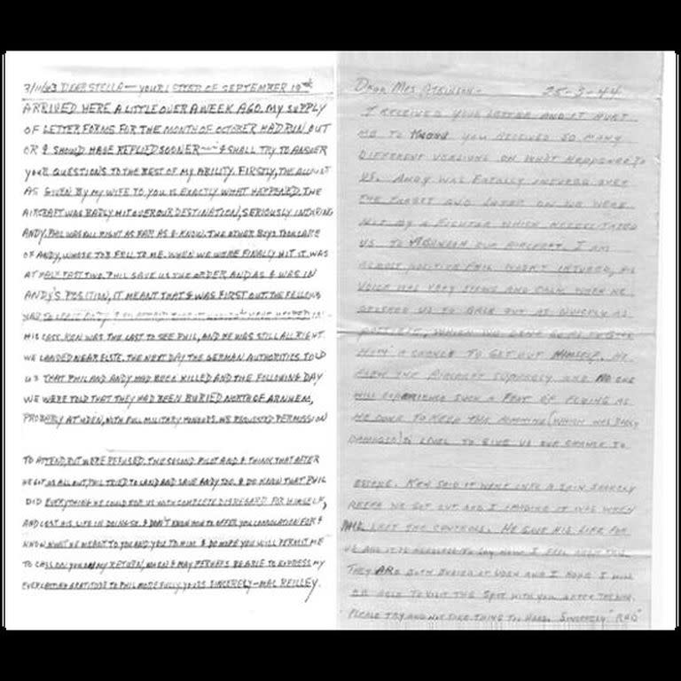 "Él hizo todo lo que pudo por nosotros, sin tener en cuenta su propio bienestar". Tanto Reilley como O'Neill escribieron a la esposa de Atkinson desde los campos de prisioneros de guerra para contarle lo que había sucedido