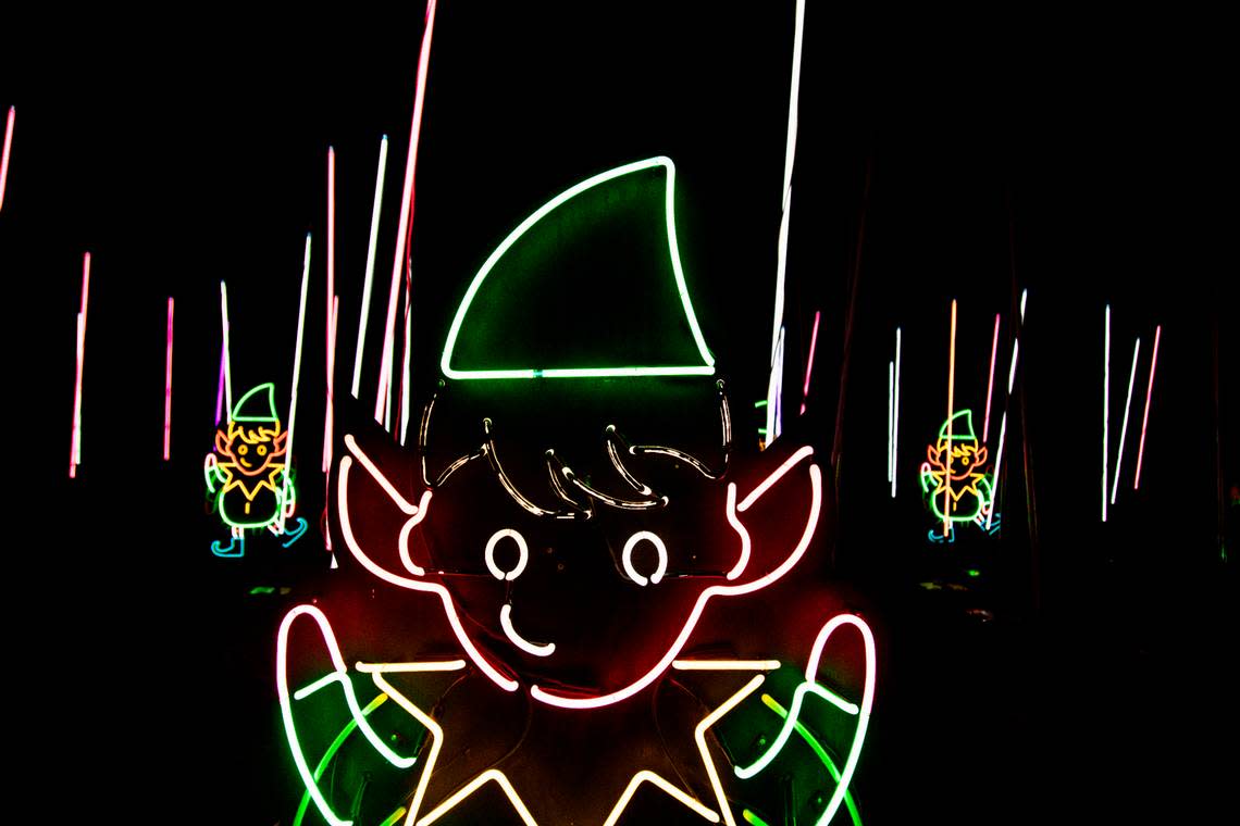 2021's WRAL Nights of Lights at Dix Park included a display by local neon artist Nate Sheaffer.