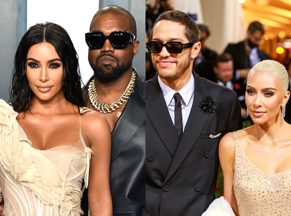 Pete Davidson, Kanye West, Kim Kardashian 