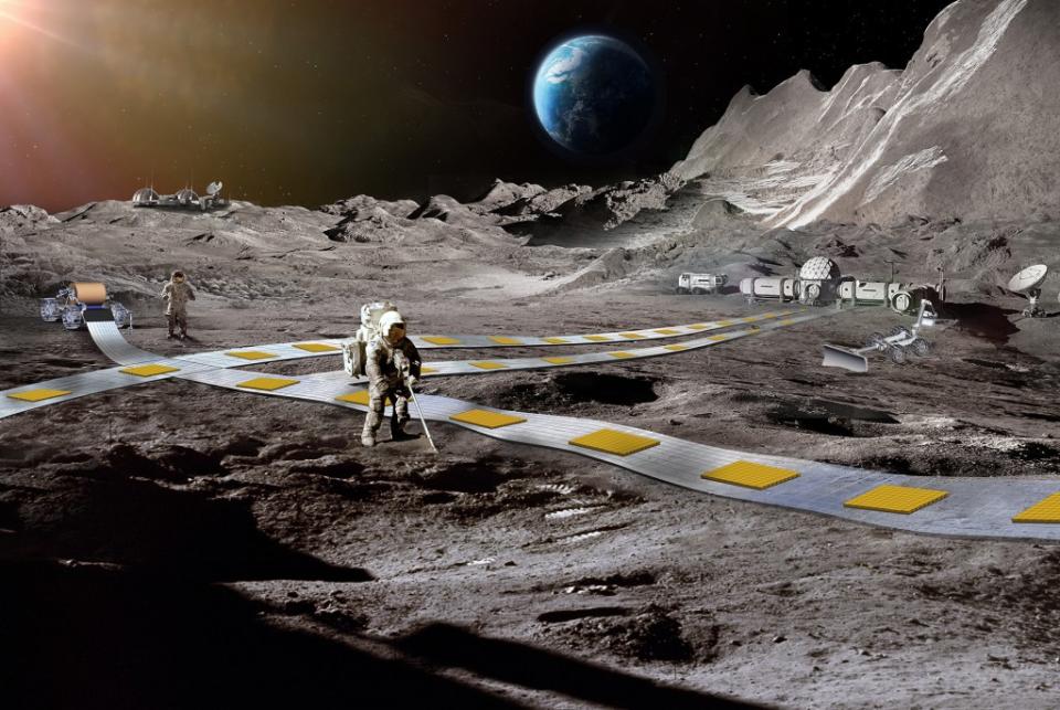 A NASA robotics expert proposes a railway for the lunar surface. Ethan Schaler
