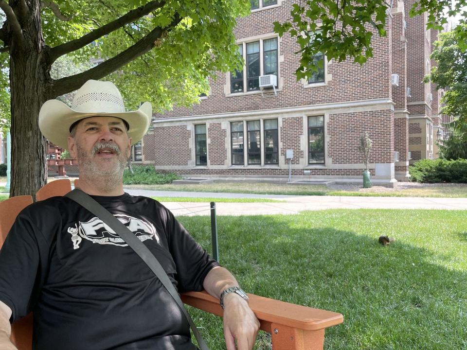 Mark Sweitzer, 64, of East Lansing, is pictured at Michigan State University.