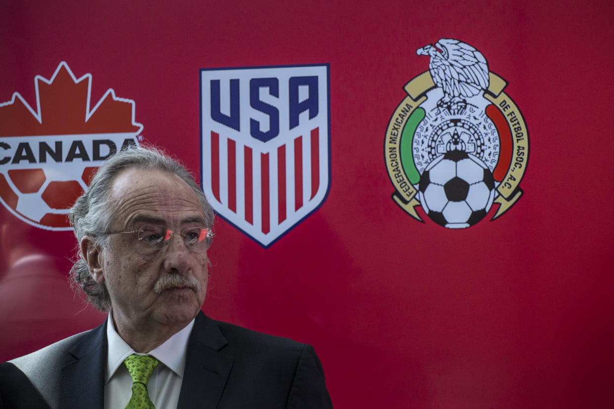 Decio de Maria, the president of Mexico’s soccer federation, is one of three co-chairs of the U.S.-led United Bid to host the 2026 World Cup. (Getty)