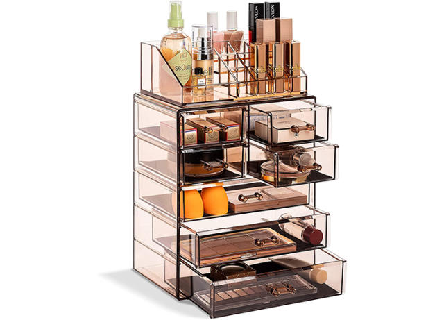 Masirs Kitchen Cabinet Organizer Set - Three Shelves, Two Under Shelf Baskets Will Instantly Create Additional Cabinet or Counter Storage Space to Organize