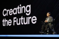 Eui-Suk Chung, Samsung Electronics executive vice-president of Software and Artificial Intelligence, speaks during the Samsung Developers Conference in San Francisco, California, U.S., November 7, 2018. REUTERS/Stephen Lam