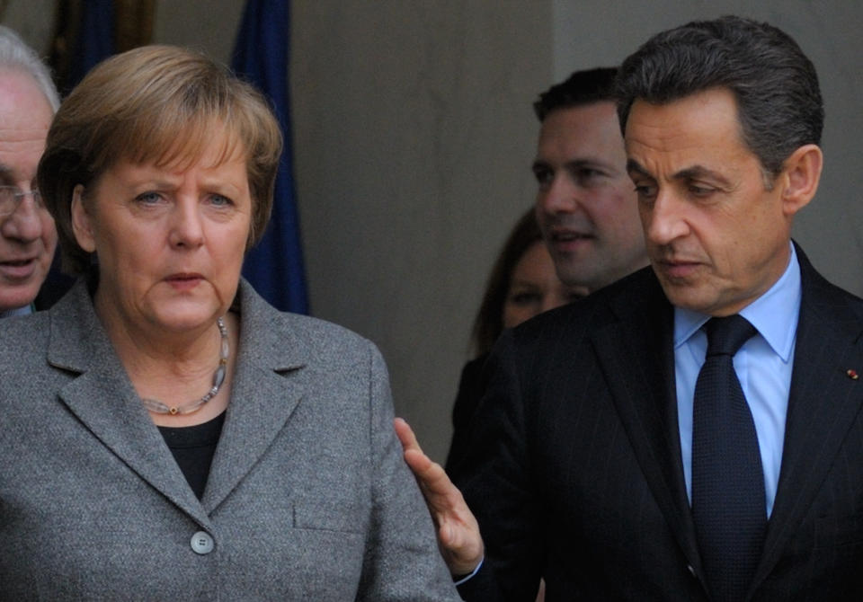 Angela Merkel und Nicolas Sarkozy sprachen sich gegen einen Nato-Beitritt der Ukraine aus (Bild: REUTERS/Philippe Wojazer)