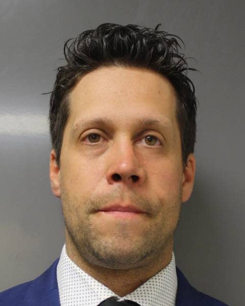 This June 6, 2020 photo provided by the Erie County District Attorney's Office in Buffalo, N.Y., shows suspended Buffalo police officer Aaron Torgalski. Criminal charges have been dropped against Torgalski, one of two police officers seen on video last spring shoving a 75-year-old protester to the ground in Buffalo, New York, prosecutors said Thursday, Feb. 11, 2021. (Erie County District Attorney's Office via AP)