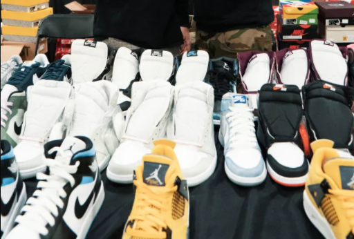 Some of the sneakers that were on display at a recent trade show in Charlotte, N.C.