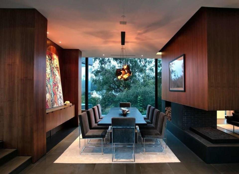 The sleek, minimalist interiors of film producer Ken Kao's new Beverly Hills Mansion.  