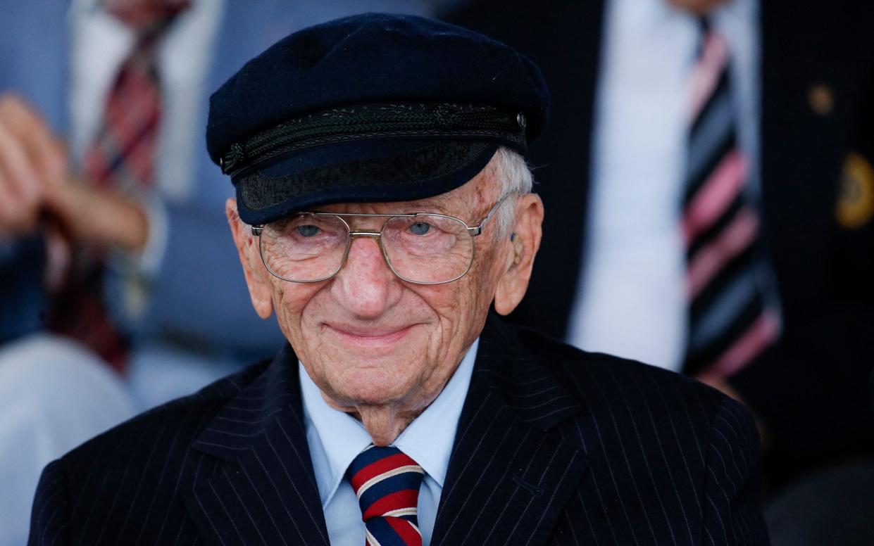 Ferencz at a ceremony in New York in 2015 honouring veterans of the Second World War - Kena Betancour/AFP/Getty