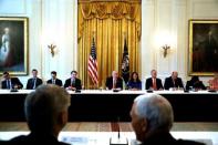 U.S. President Donald Trump (C) holds an event highlighting emerging technologies, in the East Room at the White House in Washington, U.S., June 22, 2017. REUTERS/Jonathan Ernst