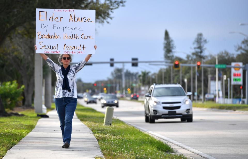 Stephanie Sifrit can be found a couple times a week, picketing in front of Bradenton Health Care on Cortez Road West. Sifrit is trying to get a law passed that would allow relatives to place video cameras in the rooms of family members in nursing homes and assisted living facilities.