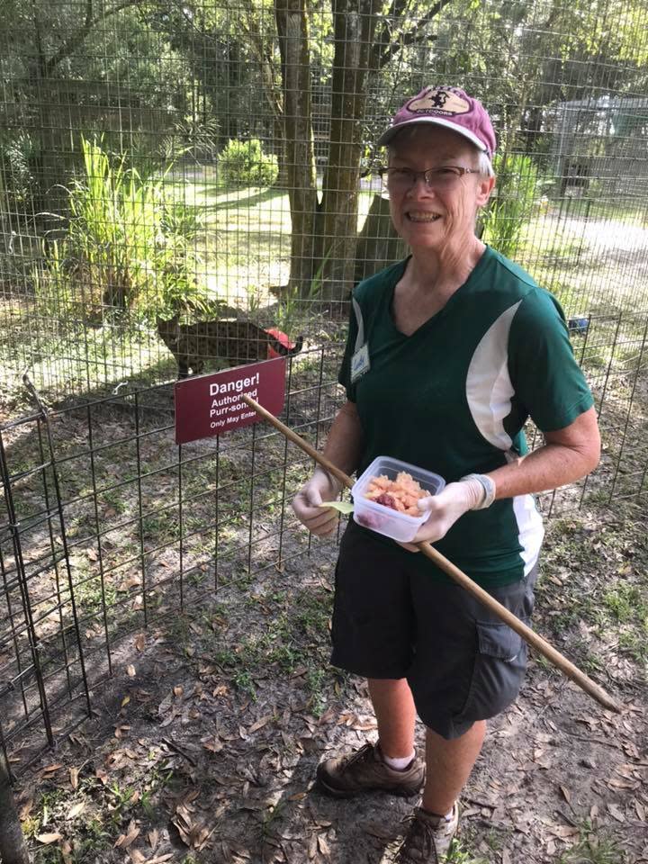 Candy Couser is pictured at Big Cat Rescue in 2018.