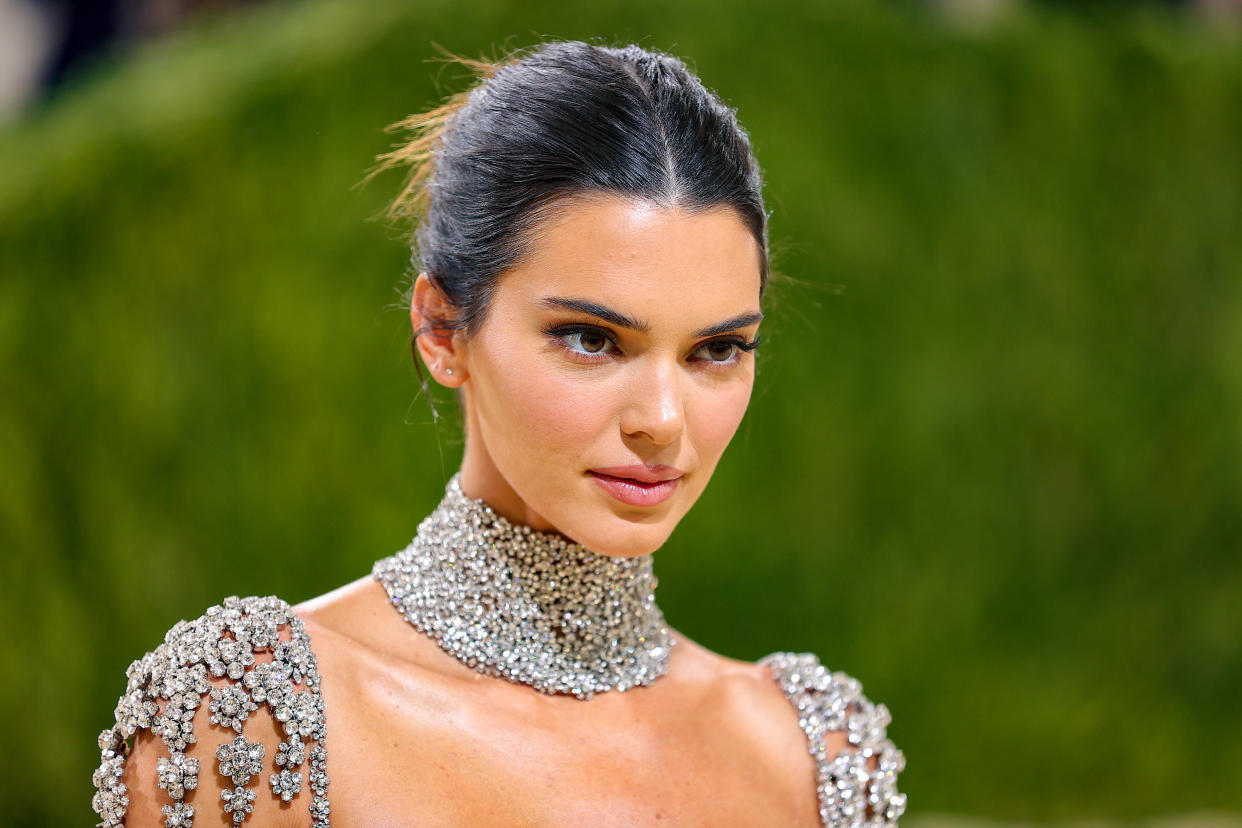 NEW YORK, NEW YORK - SEPTEMBER 13: Kendall Jenner attends The 2021 Met Gala Celebrating In America: A Lexicon Of Fashion at Metropolitan Museum of Art on September 13, 2021 in New York City. (Photo by Theo Wargo/Getty Images)