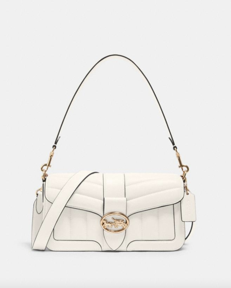 Georgie Shoulder Bag in Chalk (Photo via Coach Outlet)