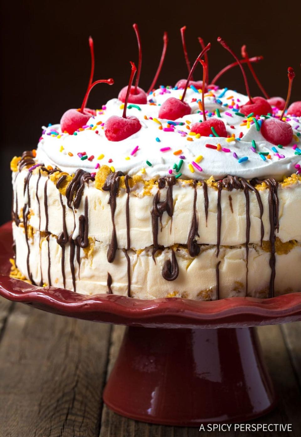 Mexican Fried Ice Cream Cake