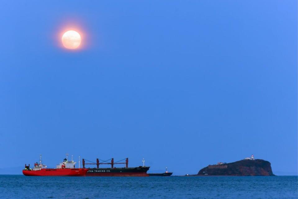 full moon over vladivostok