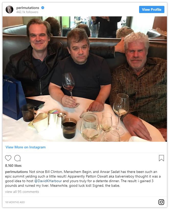 Photo credit: Ron Perlman / perlmutations - Instagram