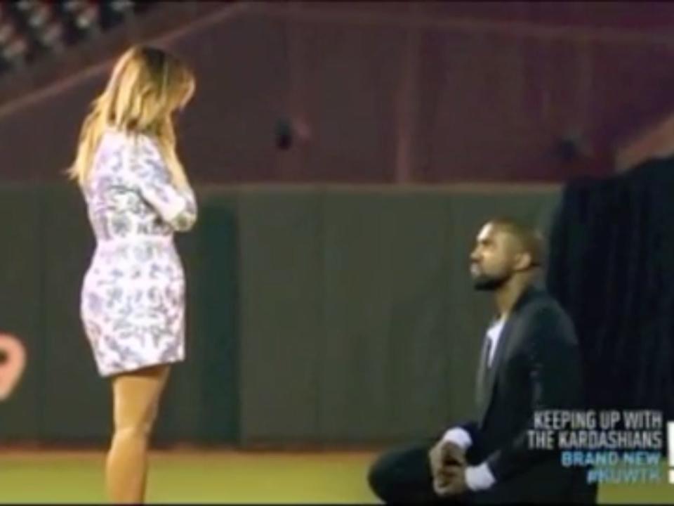 Kanye proposed Kim