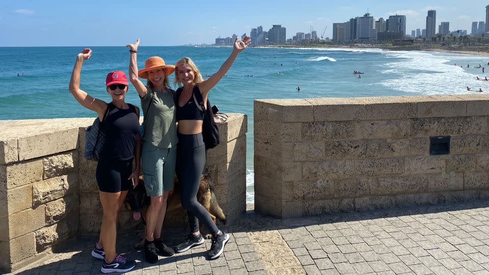 Lauren Gumport (right) , with her mother, Bonni Gumport (center) and her aunt Dawn Govberg, achieved her goal of moving to sun-soaked Tel Aviv. - Lauren Gumport