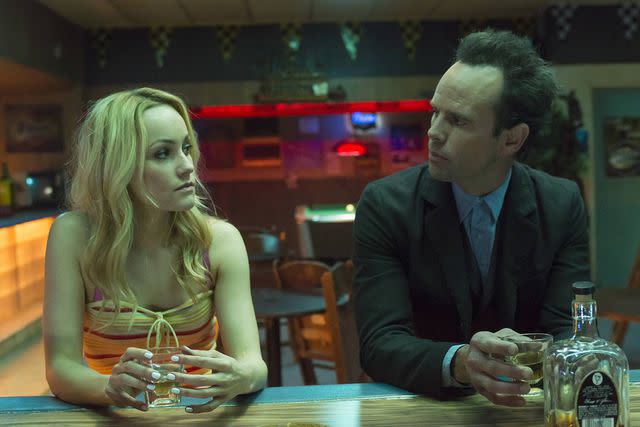 <p>Prashant Gupta/FX </p> Walton Goggins with Cathy Baron in Justified in 2014