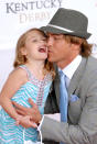 <p>Dannielynn was full of energy and just adored her dad when she arrived at Churchill Downs for the 2011 event. She sported an animal-print look that we’re sure her mom would’ve loved. (Photo: Stephen Cohen/Getty Images for Longines) </p>
