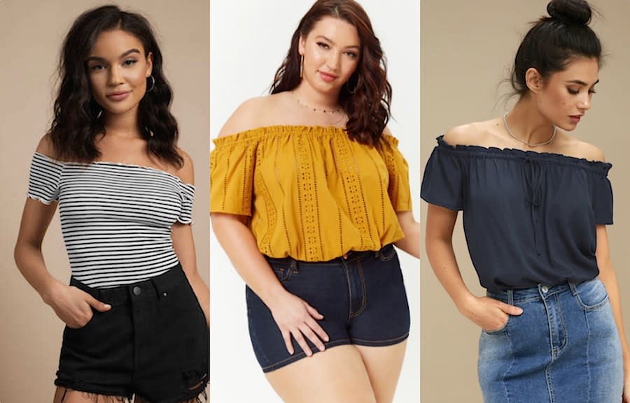 How to wear summer's off-the-shoulder top trend when you have big