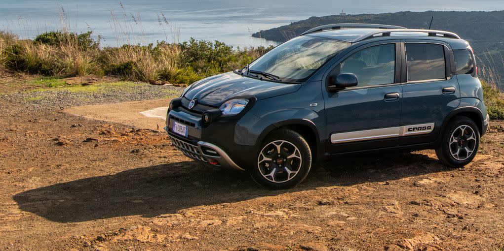 blue fiat panda in pandelleria