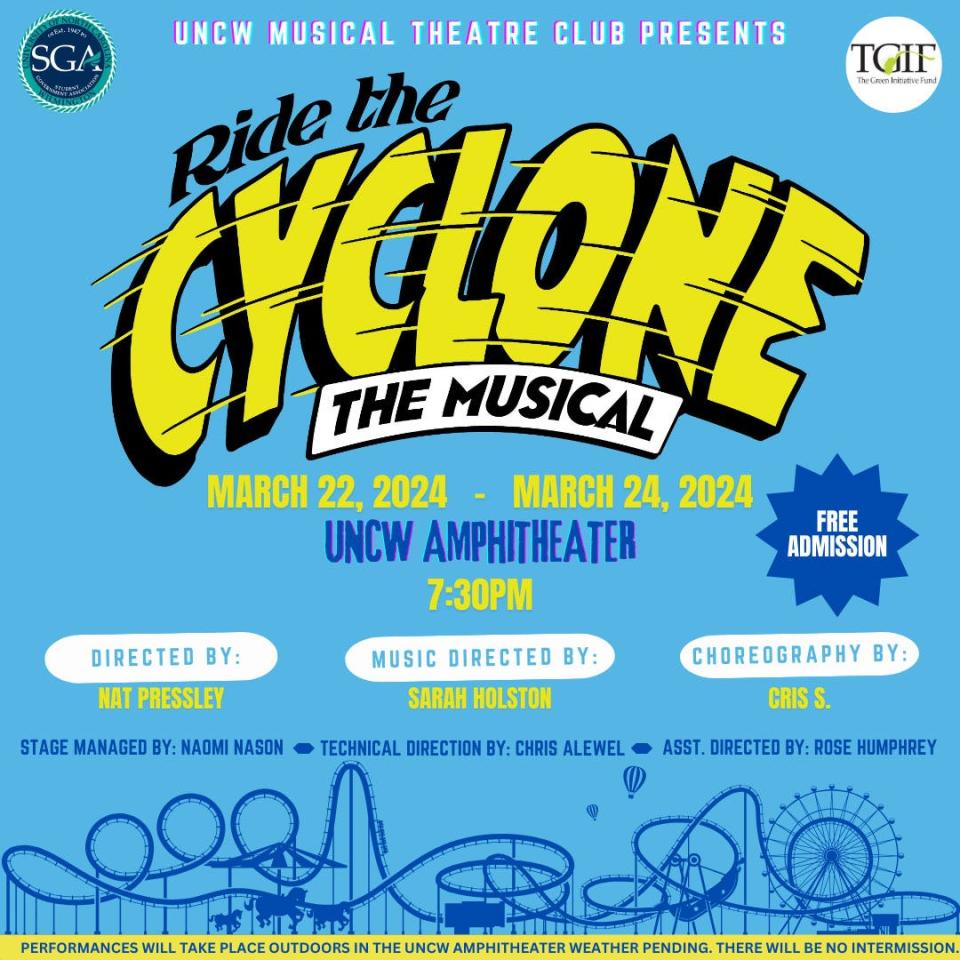 The UNCW Musical Theatre Club presents "Ride the Cyclone" March 22-24.