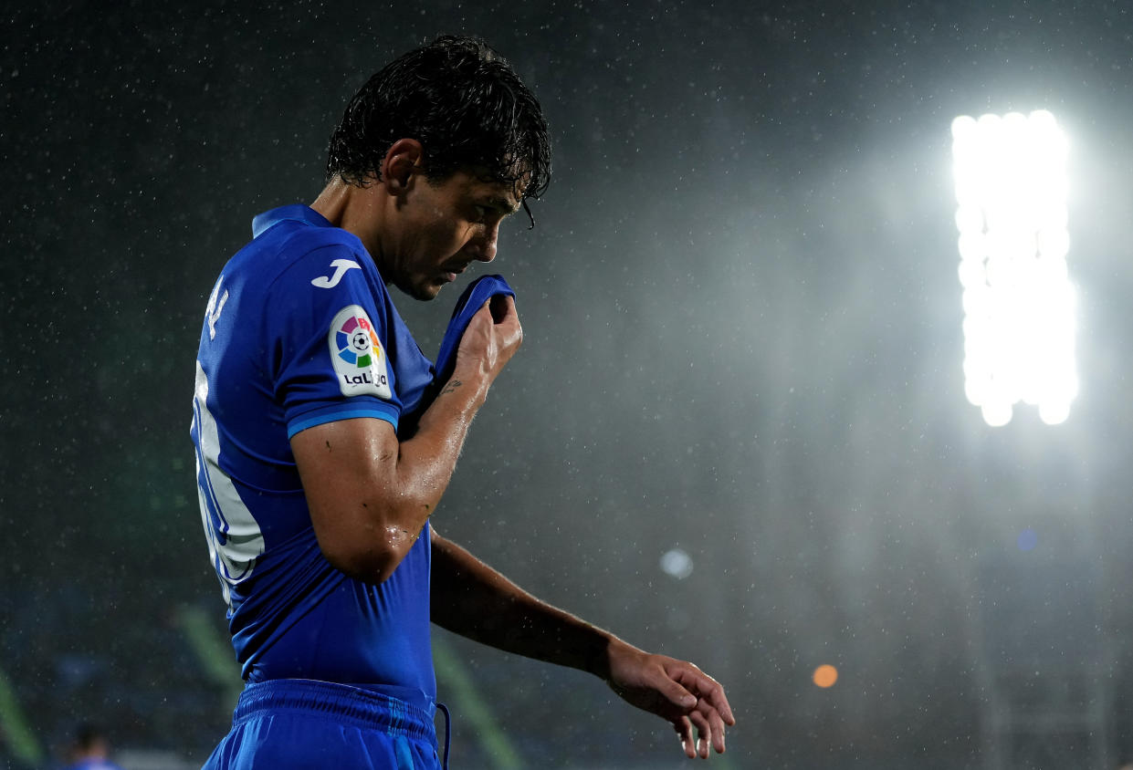 El goleador turco <strong>Enes Unal </strong>fue la figura de la cancha al marcar los dos goles del triunfo del Getafe ante Espanyol en La Liga de España. (Foto: Getty Images)