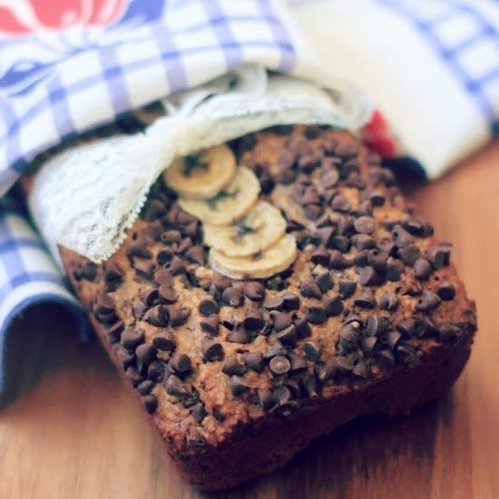 This peanut-y twist on banana bread also has oats and chocolate chips. It sounds downright decadent, but it’s actually vegan and gluten-free. <a href="http://bakerbettie.com/oatmeal-peanut-butter-chocolate-chip-banana-bread/" target="_blank">Get the recipe from Baker Bettie here.</a>