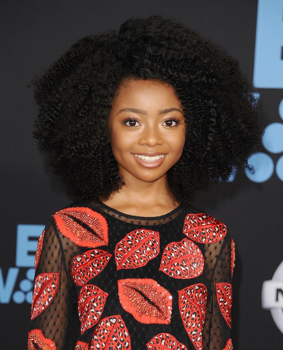 <p>Skai Jackson’s curly fro commanded attention. Hello, summer hair goals?! (Photo: Getty) </p>