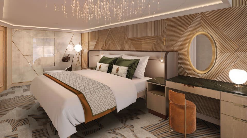 Four royal suites will pay tribute to feline companions of Disney characters. The upscale designs include the Bagheera Royal Suites, honoring the panther from "The Jungle Book." - Disney Cruise Line