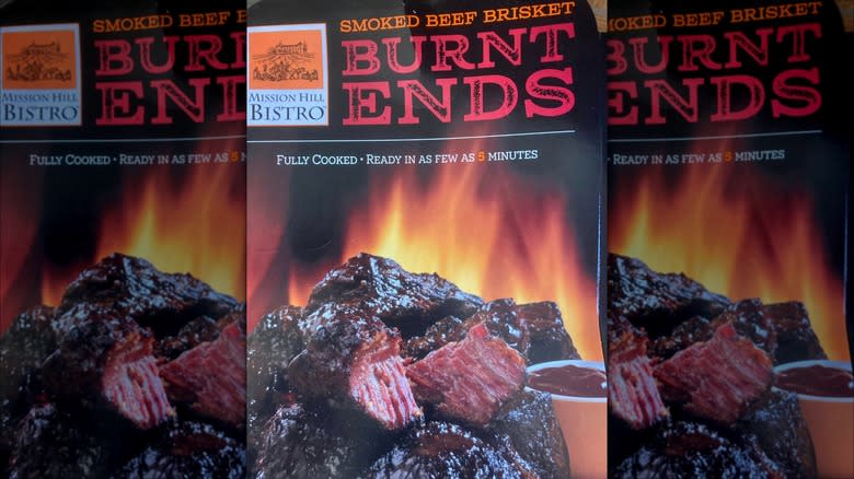 The packaging of Mission Hill Bistro's burnt ends