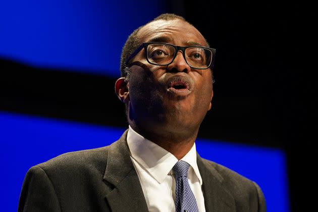 Kwasi Kwarteng delivers a speech on the second day of the Conservative Party's annual conference in Birmingham.  (Photo: Ian Forsyth via Getty Images)