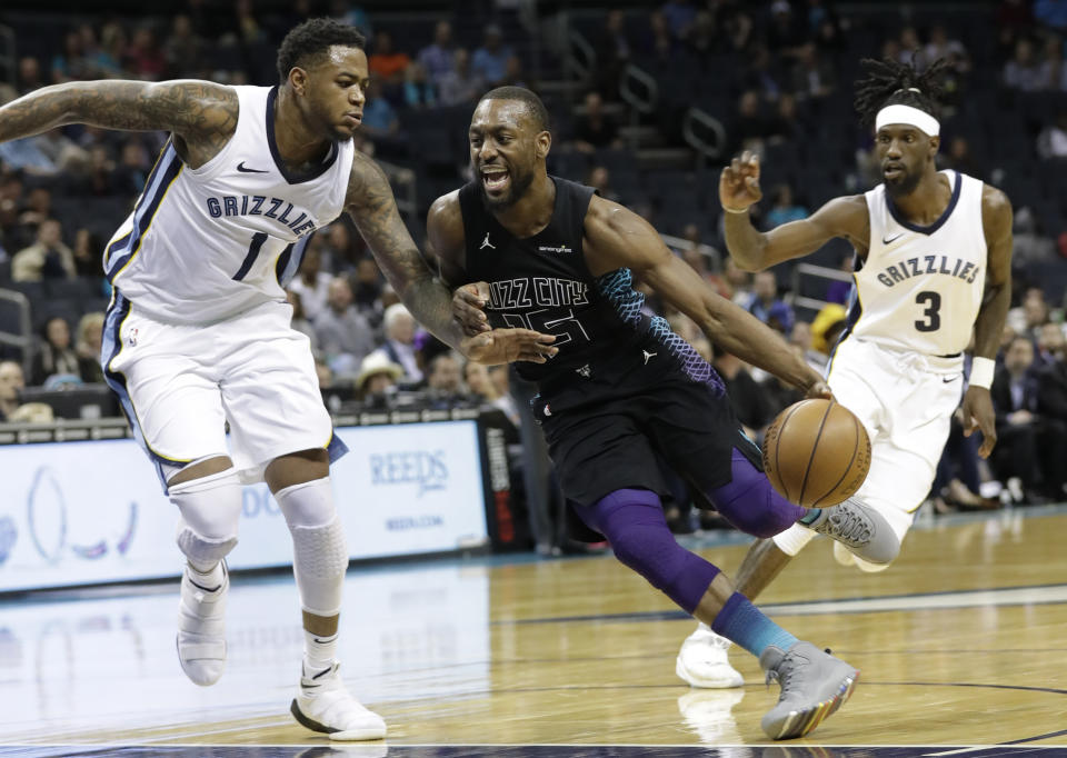 Kemba Walker couldn’t be stopped against the Grizzlies on Thursday. (AP)