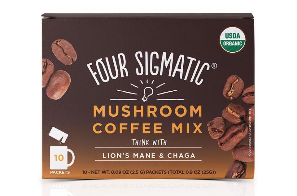 <a href="https://amzn.to/2GcjGNz" rel="nofollow noopener" target="_blank" data-ylk="slk:Four Sigmatic Mushroom Coffee Mix;elm:context_link;itc:0;sec:content-canvas" class="link ">Four Sigmatic Mushroom Coffee Mix</a> (Photo: Amazon)