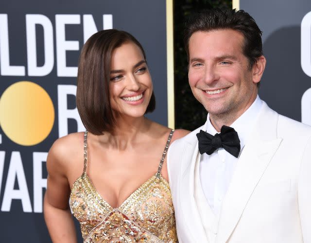 BEVERLY HILLS, CA – JANUARY 06: Irina Shayk and Bradley Cooper attend the 76th Annual Golden Globe Awards at The Beverly Hilton Hotel on January 6, 2019 in Beverly Hills, California. (Photo by Daniele Venturelli/WireImage)