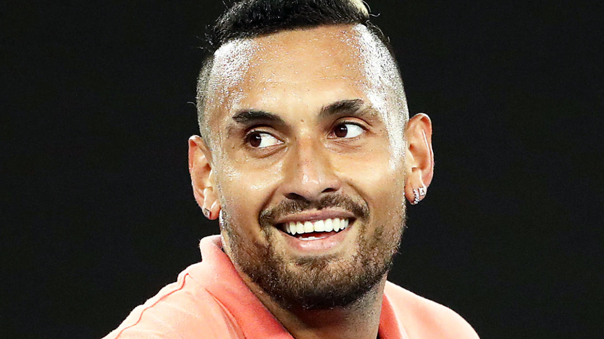 Nick Kyrgios, pictured here in action at the Australian Open in January.