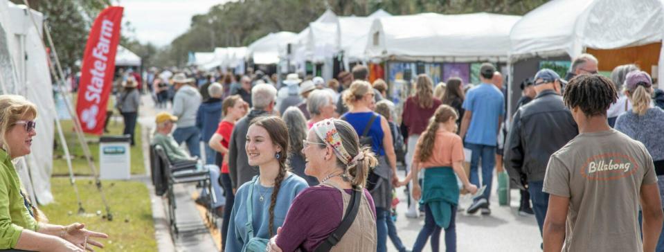 Guests enjoy 47th edition of "Images: A Festival of the Arts" in New Smyrna Beach in 2023.