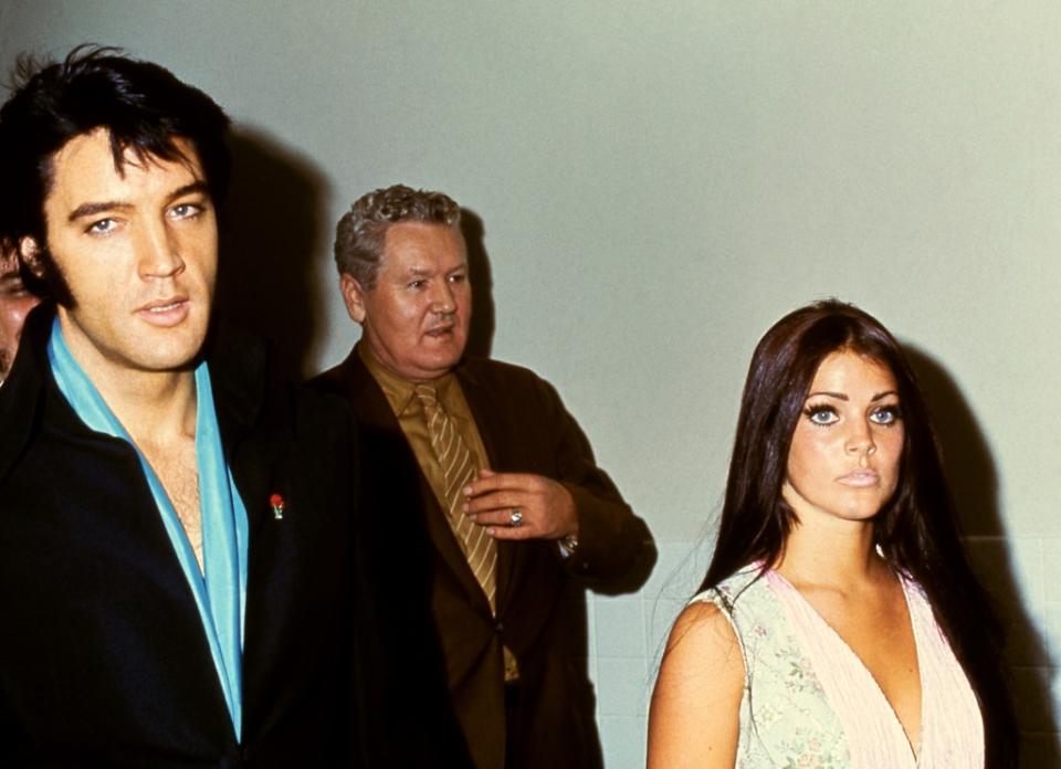 Elvis Presley, Priscilla Presley, Vernon Presley, 1970